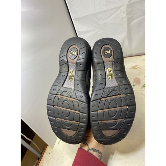 Keen Women’s Mary Jane Leather Shoes  Dark Brown Sz 8 Elastic Strap - Picture 7 of 9